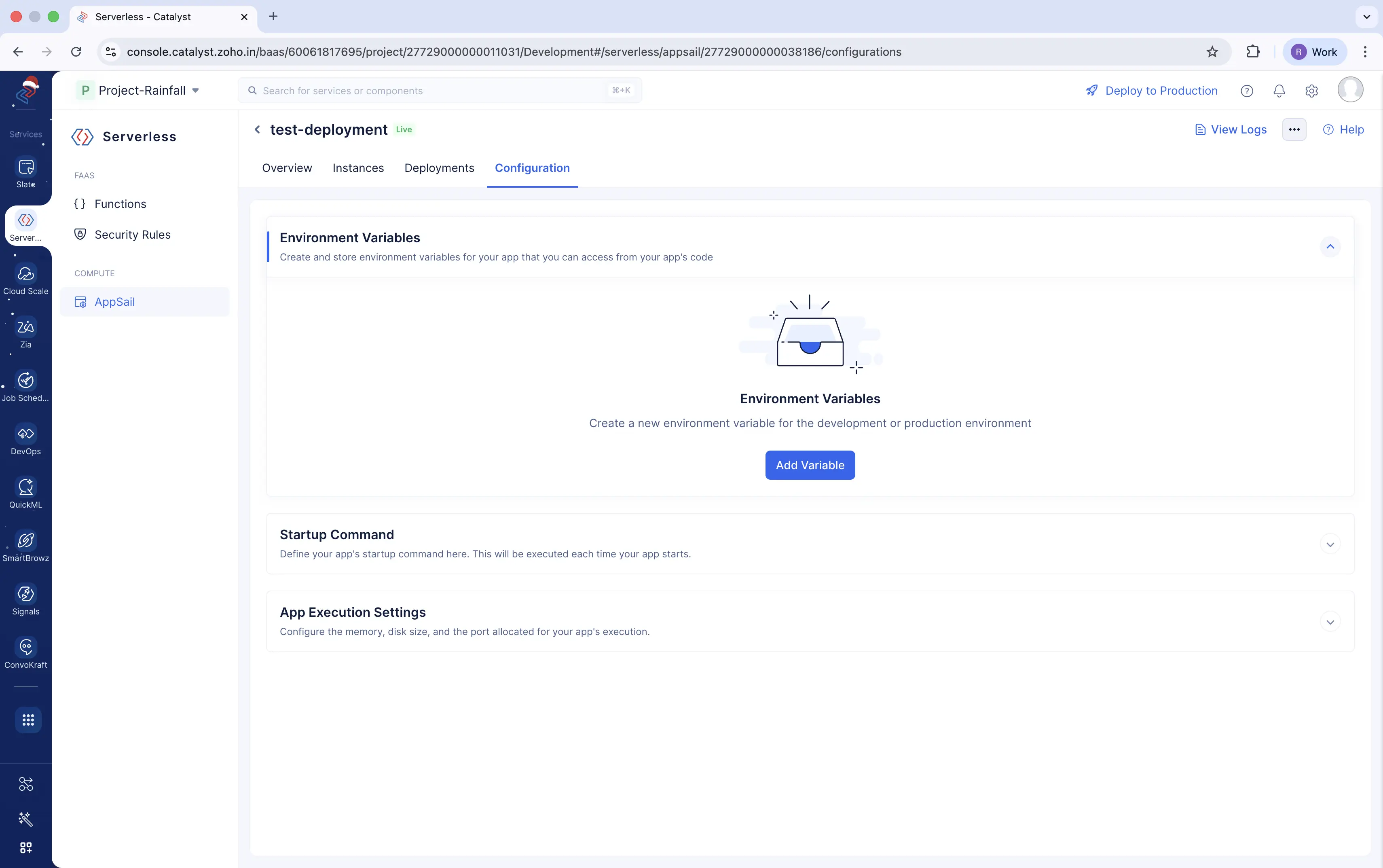 Environment Configuration