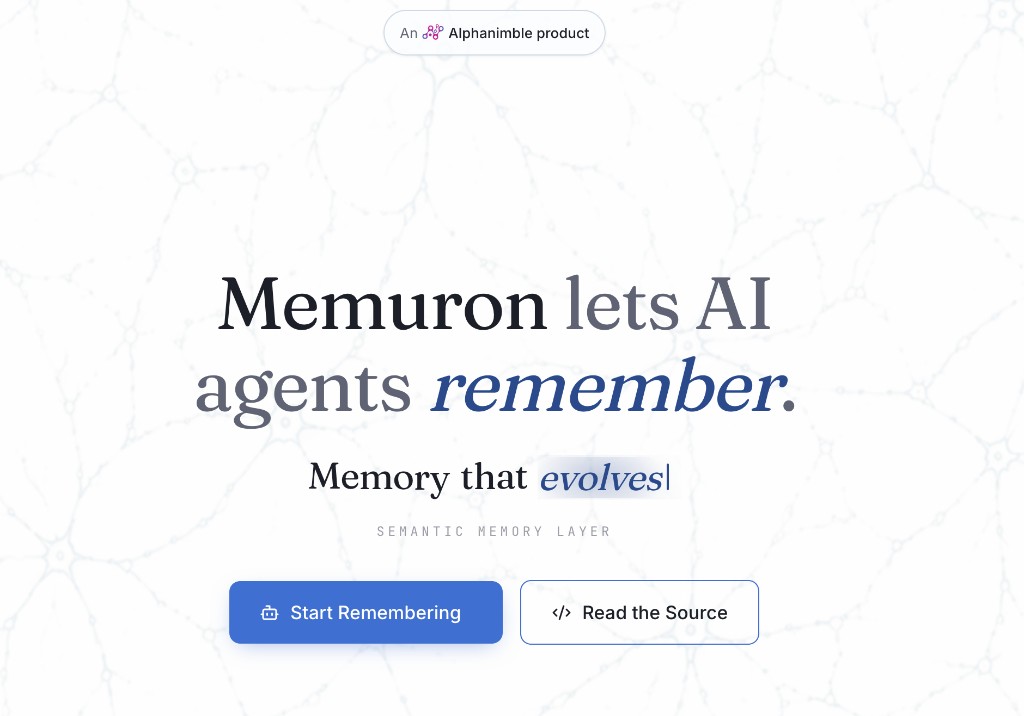 Memuron semantic memory layer for AI agents